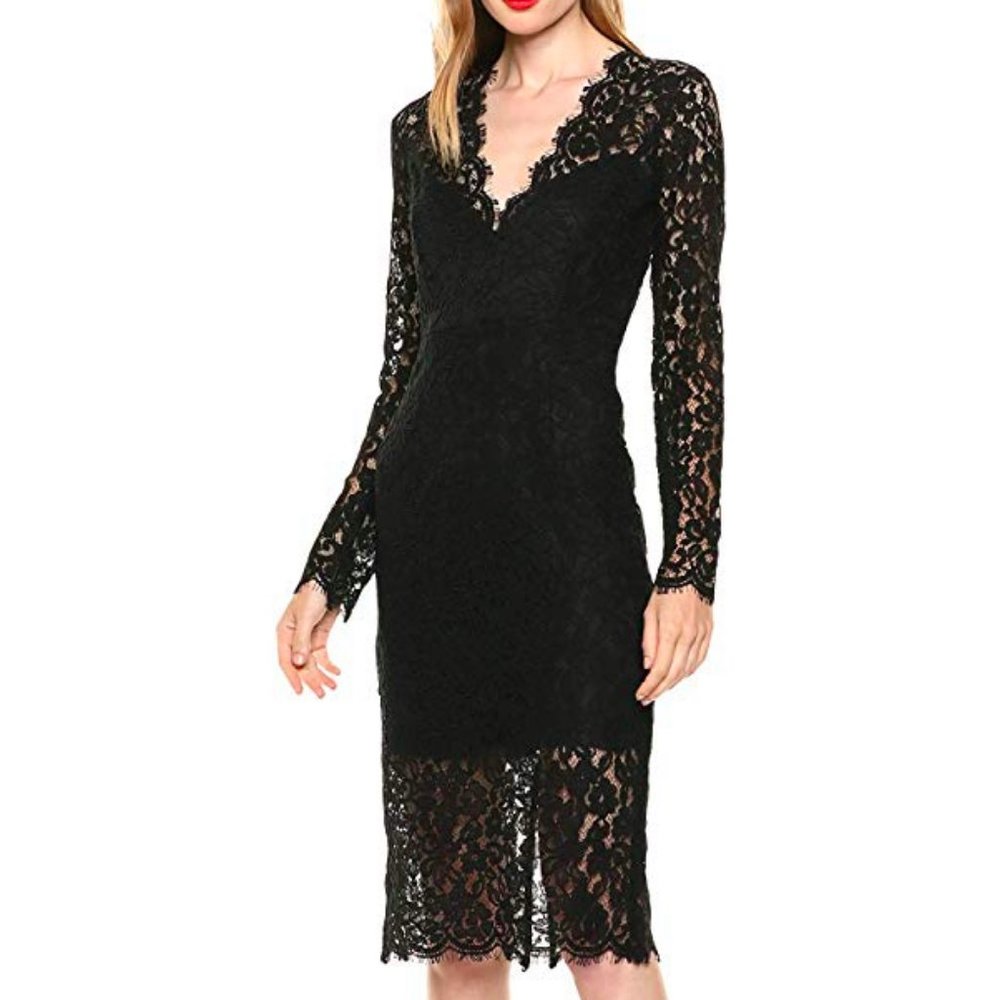 Bardot Midnight Lace Dress